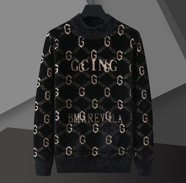 

designer men's sweaters turtleneck warm fashion solid color sweater slim pullover knitted sweater bottoming shirt coat, White;black