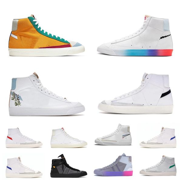 

2023 blazer mid 77 vintage jumbo casual shoes mens women blazers og multi white red indigo pine green summit arctic punch sail gum trainers