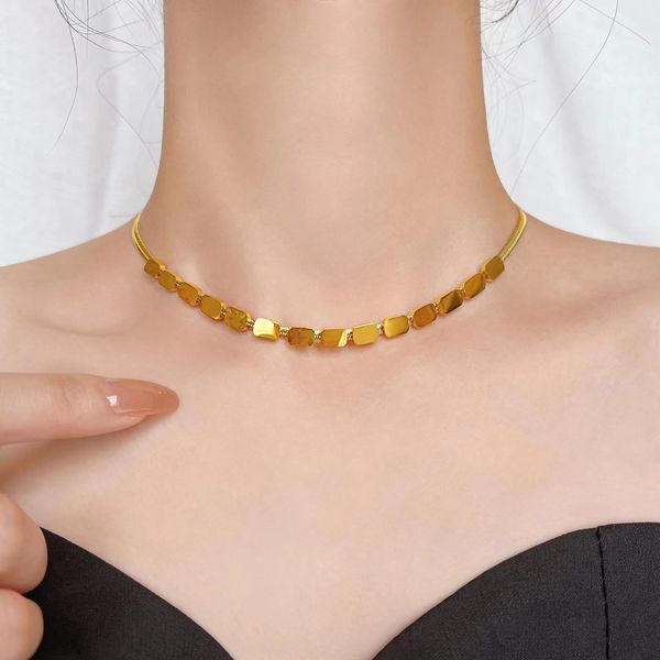 

necklace designer square necklaces classic fashion jewelry necklace choker chains 18k plated gold silver girls wedding party