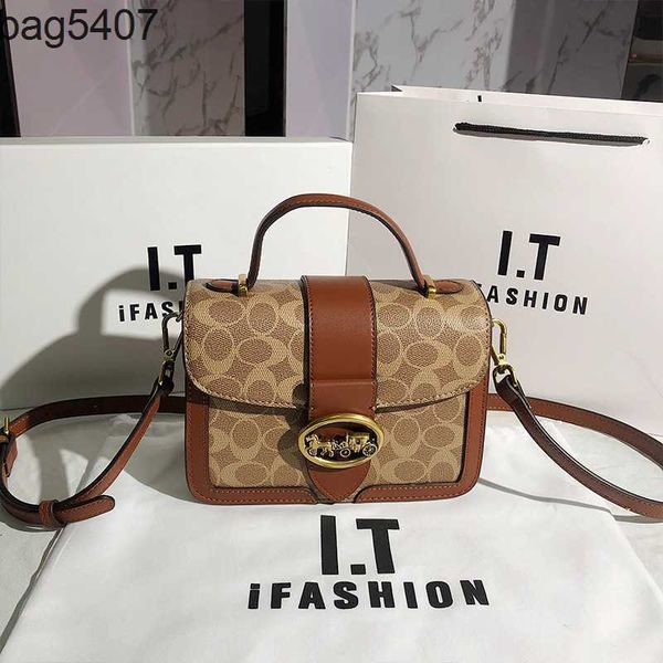 

women's bags are 50% off at the shop japane and korean style new oblique span small square bag color contrast hong kong fashion one sho