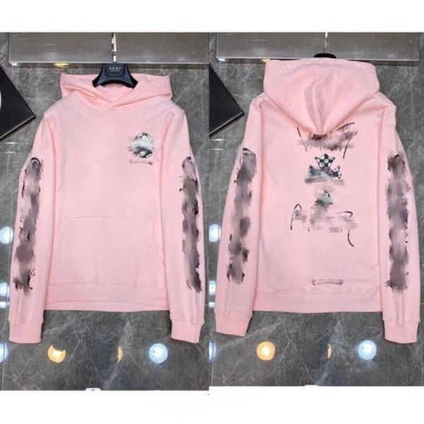 

luxury mens classic sweatshirts designer hoodies fashion ch zipper hooded sweater cross flower pullover sanskrit pattern casual r2t, Black