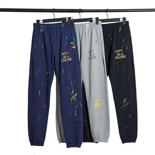 

fashion galleryes casual pants dept angeles splash los ink graffiti color painting star sweatpants bodyguard type men wgti, Black