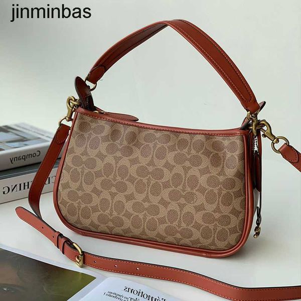 

50% discount in stores 2023 fashion bag olai new solid color women's leather underarm car crossbody soft european cross