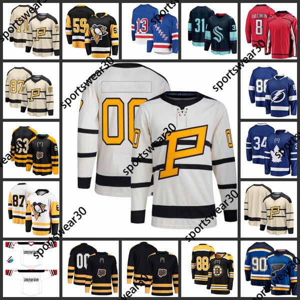 

2022ss-2023ss pittsburgh pengui hockey jersey winter must wear fashionable luxury custom all ball men's size women's size youth si, Black;red