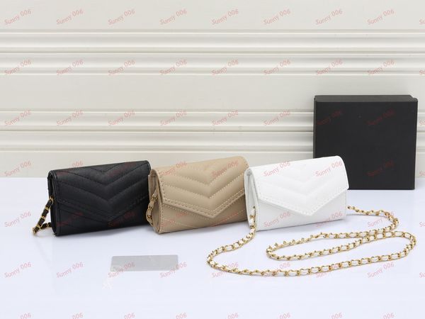 

cross body bag wallets chain envelope bag luxury letter pack apricot white black handset bags designer hidden buckle purses