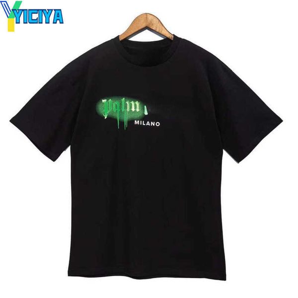 

yiciya girl t shirt palm brand t-shirt short sleev tee summer 2022 crop female woman tshirt hip hop shirts y2k met, White