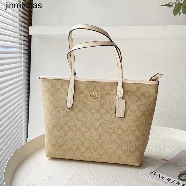 

50% discount in stores 2023 fashion bag new zippered shopping handheld one shoulder cross body tote old flower color matching classic versat