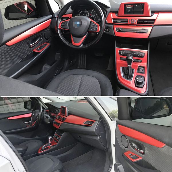 

3d/5d carbon fiber car-stylin interior center console cover color change molding sticker decals for bmw 2 series f22 f23 f45 f46/4 door