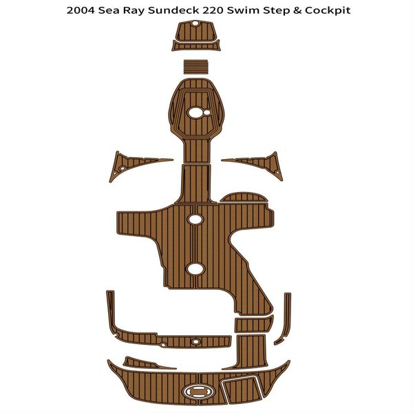 

2004 sea ray sundeck 220 swim platform cockpit pad boat eva foam teak floor mat