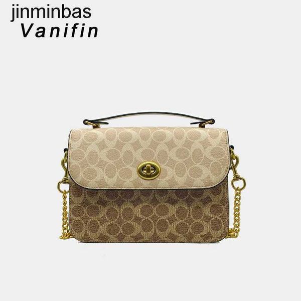 

50% discount in stores 2023 fashion bag vanifin new fashion marlie postman bag printed handbag cowhide chain straddle