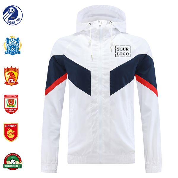 

active men's jackets hooded windbreaker coats personal group custom printed beijing guoan guangzhou fc dalian pro guangzhou city hebei, Black;brown