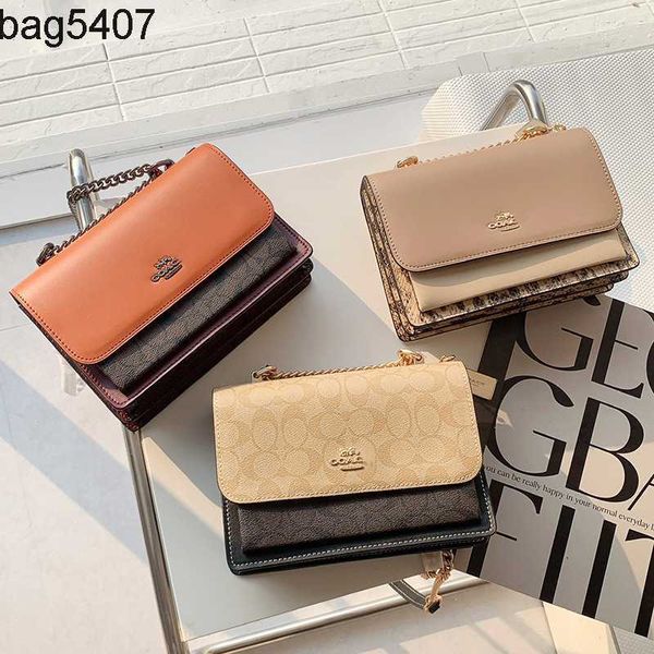 

women's bags are 50% off at the shop aolai new women's autumn milk tea color old flower coating hatton chain