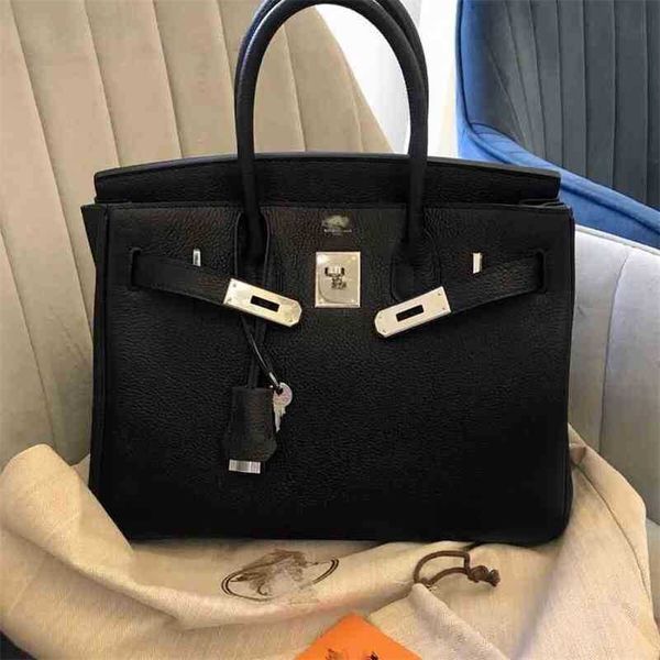 

designer bag birkins handbags leather bags herme black 25 30 35 platinum cow neck gold buckle silver buckle zc