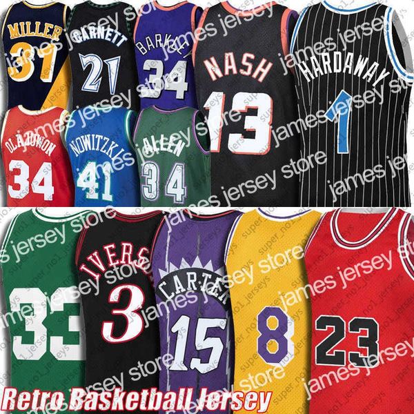 

basketball jerseys vintage 15 vince allen carter iverson jersey basketball ray black mamba steve hakeem nash olajuwon jerseys charles kevin, Black;red