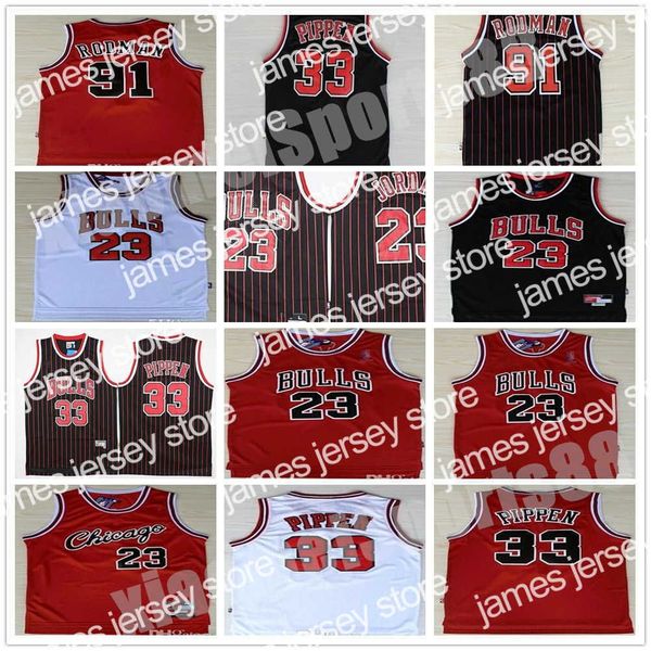 

basketball jerseys 23 michael jersey scottie 33 pippen retro dennis 91 rodman 45 mj college men basketball jerseys s-xxl, Black;red