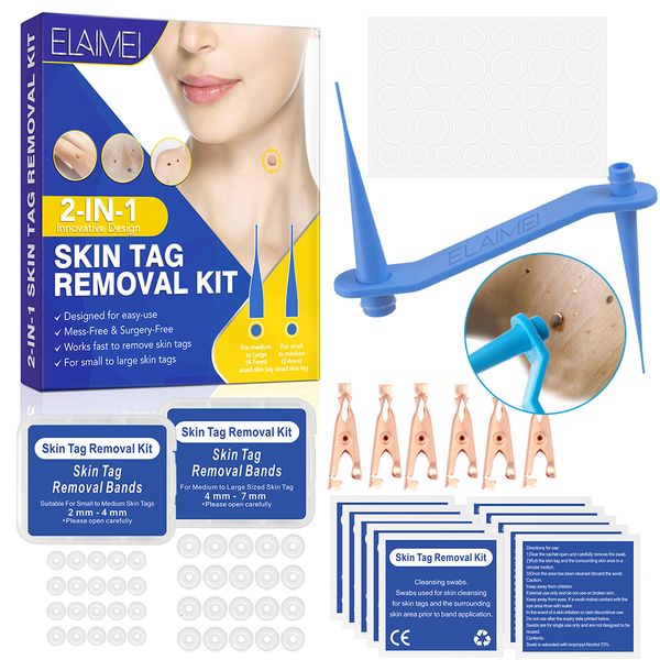 

face care devices skin tag remover device for large mole wart removal with bands cleansing wipes neck body 221208