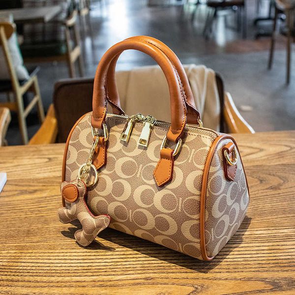 

2023 trendy brand fashion a woman's bag small new net red mini portable one shoulder boston pillow
