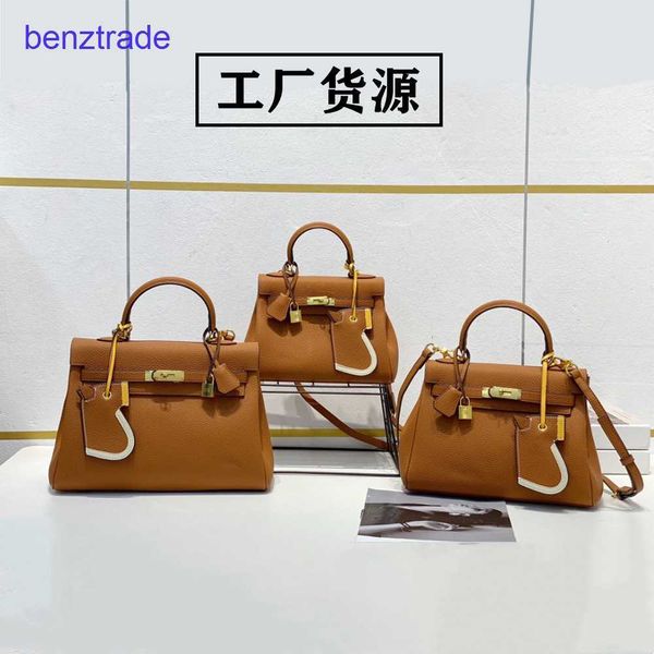 

designer herme kely bags for women price 2022 fashionable new cowhide litchi pattern single shoulder leather women's