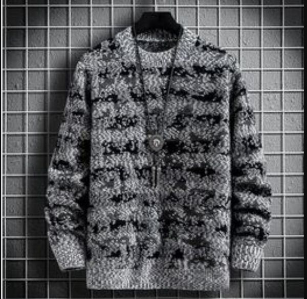 

men's sweaters for solid color loose knitted korean turtleneck sweater new casual pullovers all-match warm, White;black