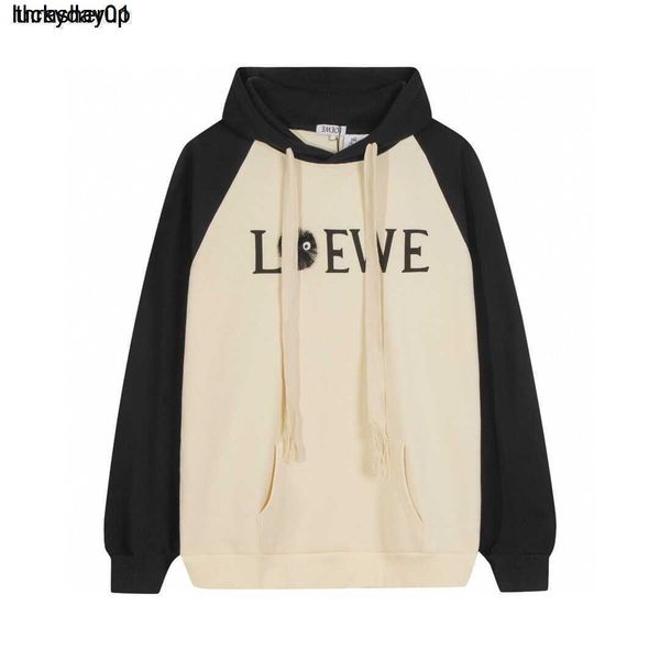 

men's hoodies designer sweatshirts new men's hoodies loewess autumn letter casual loose men women fashion hooded, Black