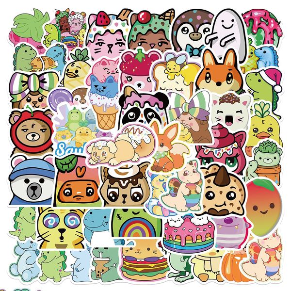 

50pcs cute cartoon graffiti stickers non-duplicate waterproof vinyl sticker for lapskateboard luggage water bottle guitar helmet car decals
