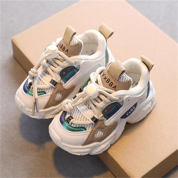 

children's sports shoes boy's girl's sneakers mesh breathable kids outdoor athletic shoe toddler baby flats shoes, Black