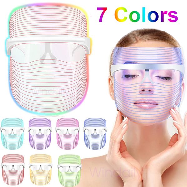 

face care devices 7 colors led light therapy mask p on anti aging anti wrinkle rejuvenation wireless skin beatuy 221208