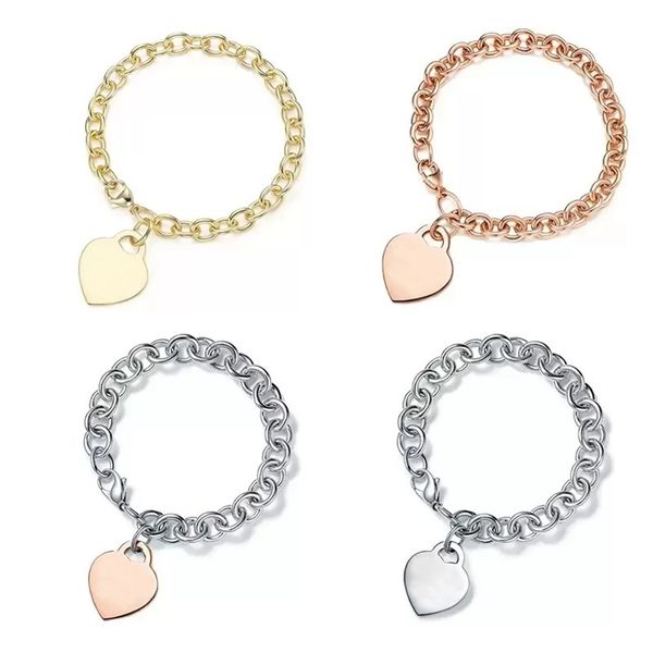 

bracelet heart-shaped bracelet ladies fashion valentine's day gift stainless steel plating trendy jewelry multi-color optional, Black