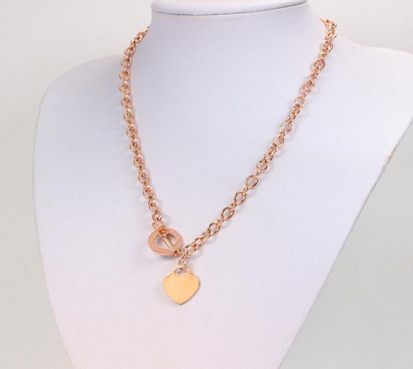 

stainless steel designer luxury necklace women pendant fashion love rose gold necklace plated valentine039s day gift jewelry4789845, Silver