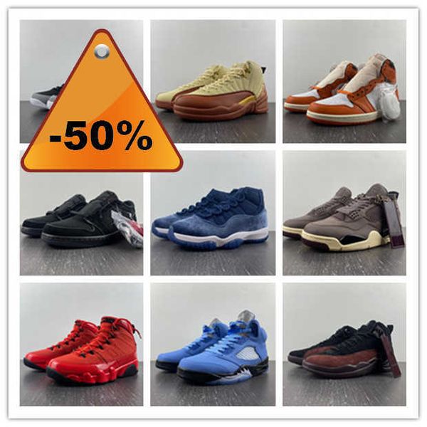 

og basketball shoes 1s 12s 5s 6s low men trainers sports sneakers quality with box size 4-13, Black