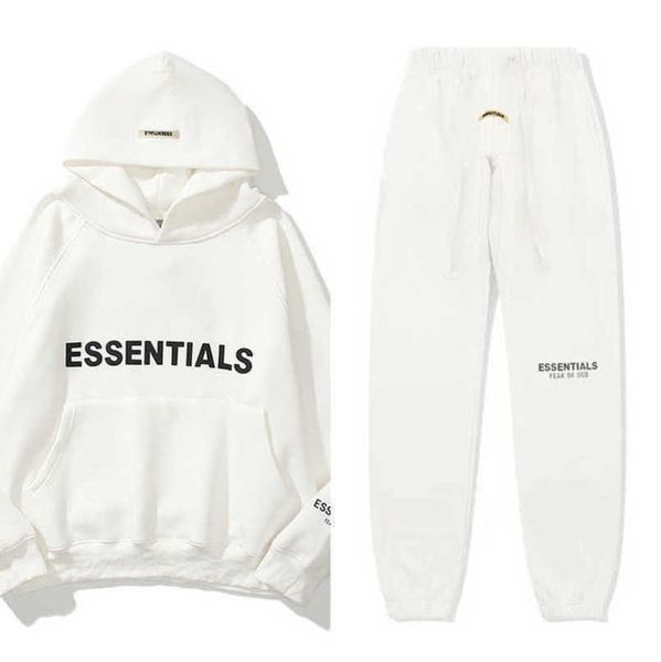 

luxury men's essentials tracksuits sweatshirts hoodies fashion letter men women sportswear pant suit hooded sweater casual pullover co, Gray