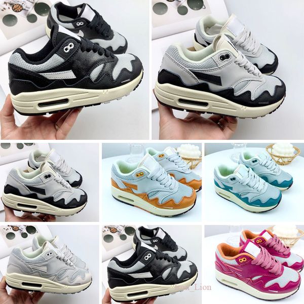 

infant 87 waves monarch big kids running shoes noise aqua rush maroon mesh durabuck upper sneakers boys girls trainers baroque brown saturn, Black