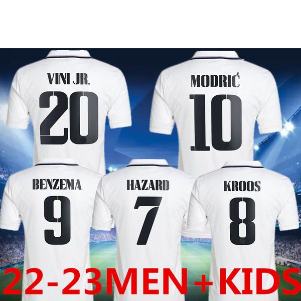 

2022 benzema finals soccer jersey 22 23 football shirt vini jr camavinga tchouameni real madrids valverde hazard asensio modric camiseta men, Black;yellow
