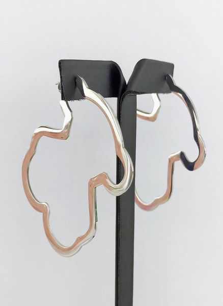 

stud fashion jewelry bear stainless steel factory whole hollow simple earrings aretes de mujer modernos 20216611165, Golden;silver