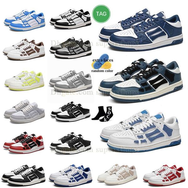 

casual aiviiri running shoes bone skel low og wholesale 2022 mens womens flouresence yellow black white navy blue light grey pink brown snea