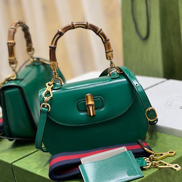 

2022 designers the tote bag handbag 21cm bamboo crossbody handle cowhide material gree genuine leather messengers card holders backpack