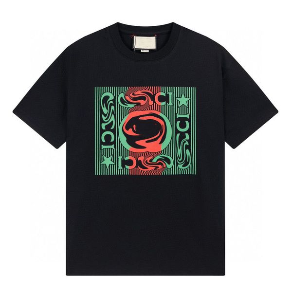 

2022ss spring and summer new shirt high grade cotton sweatshirts printing short pants sleeve round neck panel t-shirt size m-l-xl--xxxl c, Black;brown