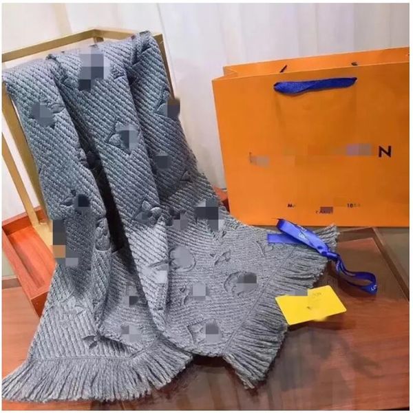 

knit scarf set for men women winter wool fashion designer cashmere shawl ring luxury plaid check sciarpe echarpe homme with box, Blue;gray