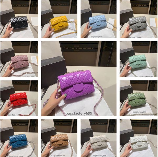 

2022ss summer classic flap mini square panda bags matelas chain cross body shoulder quilted calfskin leather famous designer purse lux