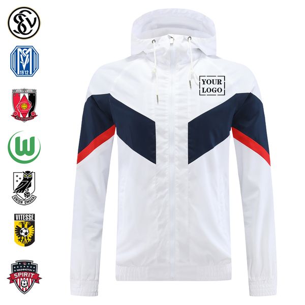 

active men's jackets hooded windbreaker coats personal group custom printed sv elversberg meppen union omaha urawa red diamonds vfl wol, Black;brown