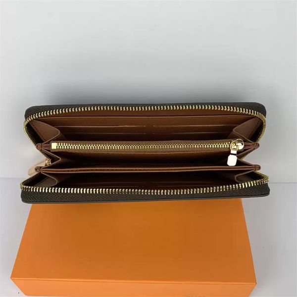 

single zipper wallets for men and women luxury brand wallet for money card coins long business purse louise222f, Red;black