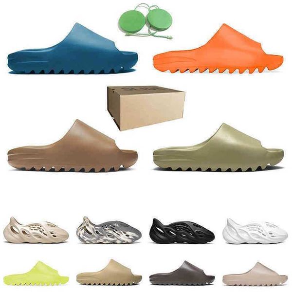 

yeesys slide kanyes slipper fashion original men women enfora slipper glow green core earth brown bone orange soot outdoor fashion beach sli, Black