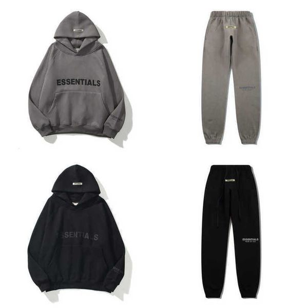

essentials men's luxury tracksuits sweatshirts hoodies fashion letter men women sportswear pant suit hooded sweater casual pullover co, Gray