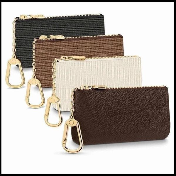 

fashion wallets 4 colors key pouch damier leather holds classical women key holder coin purse small wallet with box242z, Red;black