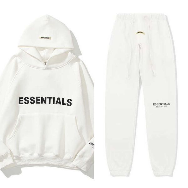 

luxury essentials men's tracksuits sweatshirts hoodies fashion letter men women sportswear pant suit hooded sweater casual pullover co, Black