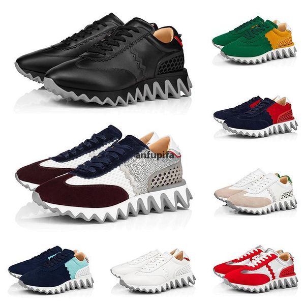 

red bottomed christians men women casual shoes red sneakers triple black white navy blue ivory yellow grey suede mens trainers party w szp