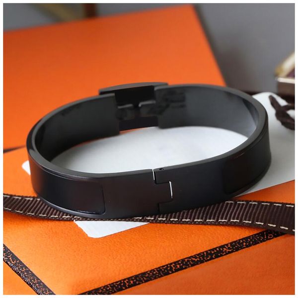 

h bracelet couple bracelets letter bangle braclets for women goud armbanden bangles for rose gold braclet pulsera plata bracciale uomo oro b, Black