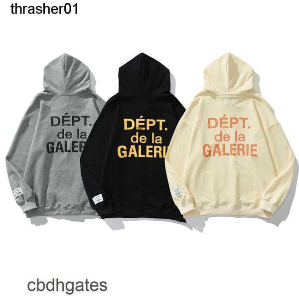 

men's hoodies designer sweatshirts galery dept autumn hoodies winter sweater trend jacket loose fashion brand hoodie, Black