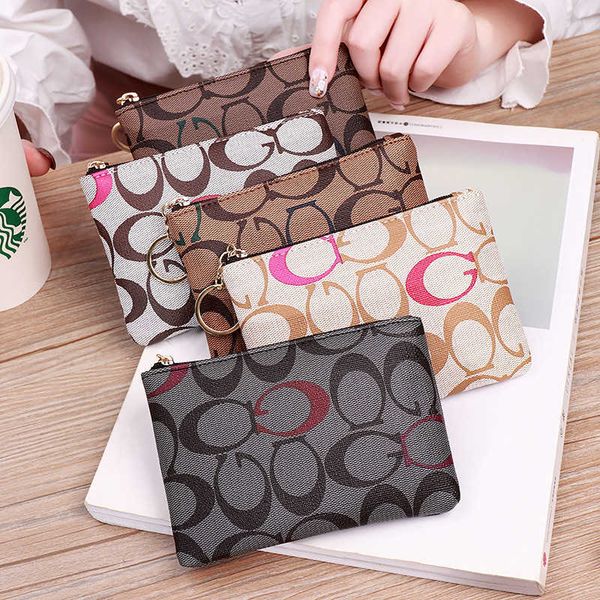 

2023 trendy brand fashion a woman's bag new style small frh bag girls' fashion coin wallet women's simple zipper short zero