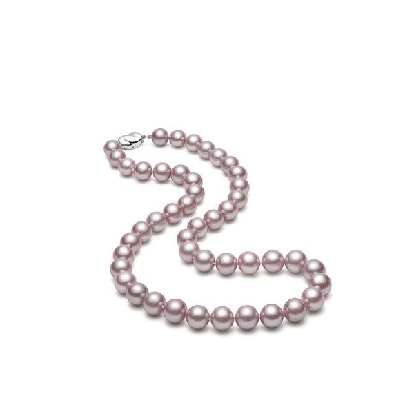 

luxury natural freshwater pearl round chains 8-9mm size white color pink chromatic colour purple length 45cm-50cm accessories 925 silver gif